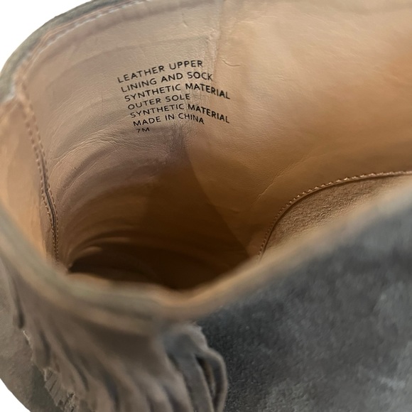 Banana Republic Darcy Fringe Ankle Suede Bootie, Sz 7 - Picture 14 of 16